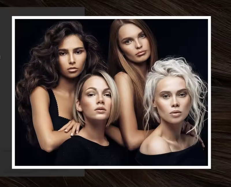 Hair extension color and style collection